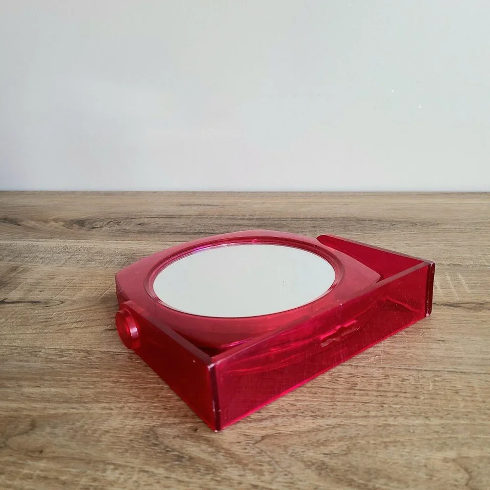 Vintage Lucite dual sided table or wall mirror. - Picture 4 of 6